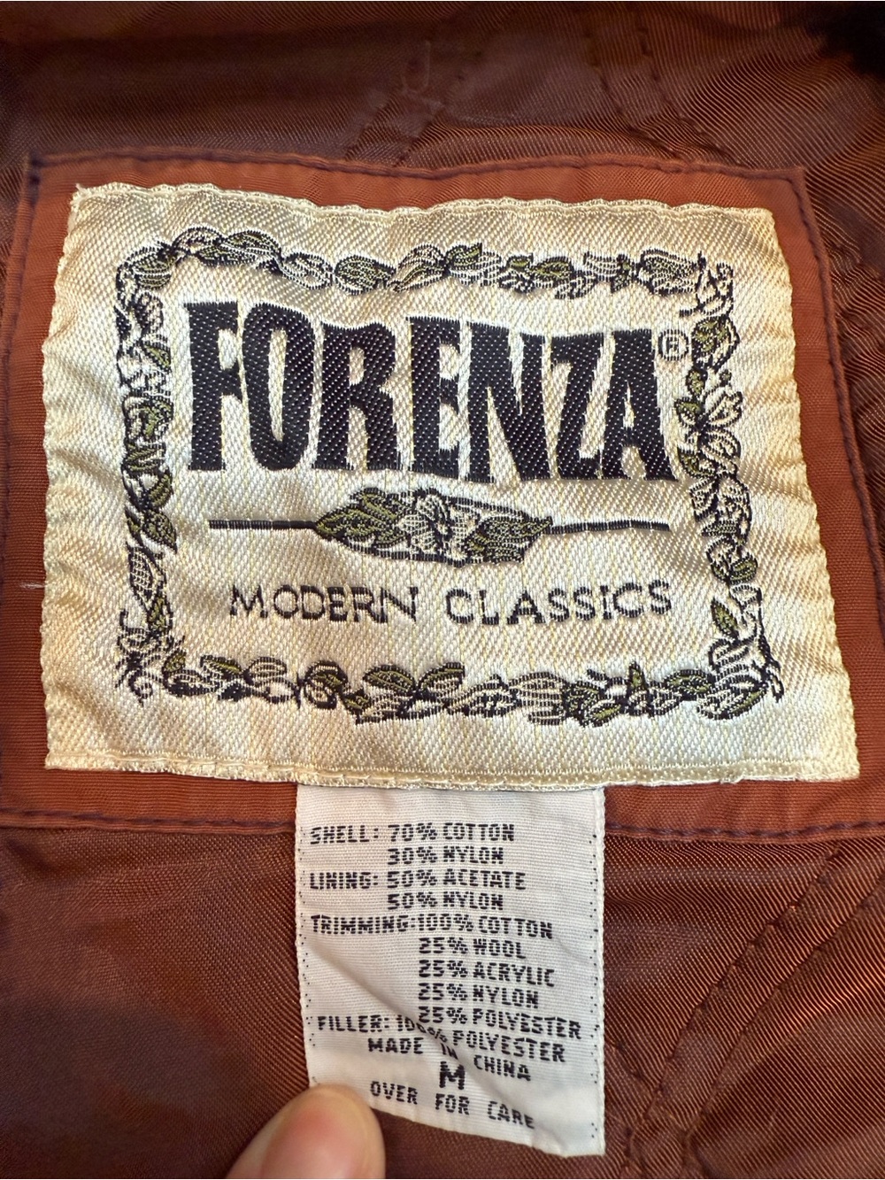 Vintage Forenza Rust Hooded Puffer Jacket • 90s Gorpcore Outdoor Coat - Picture 5 of 9